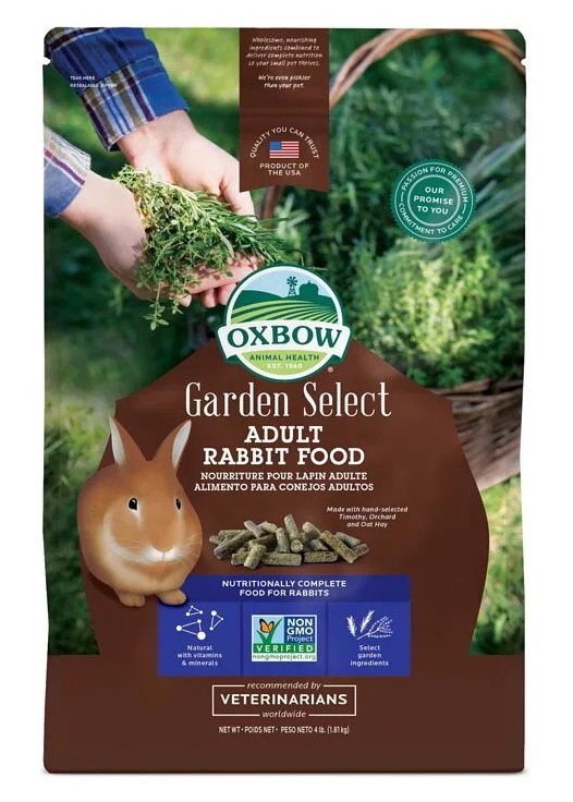 4磅 Oxbow Garden Select 成兔淨糧, 適合 1歲以上成兔食用, 美國製造 (到期日: 11-2023)